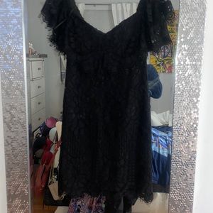 Waye black lace short dress